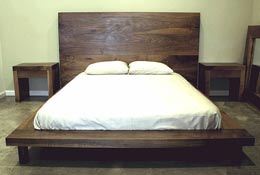 solid teak bed