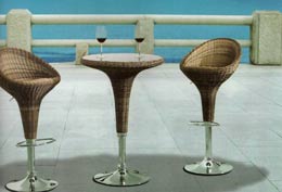 wicker bar set